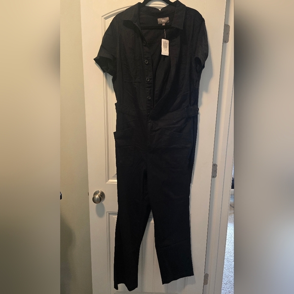 NWT Torrid Size 10 - Short Sleeve Twill Full Length Jumper - Picture 2 of 5